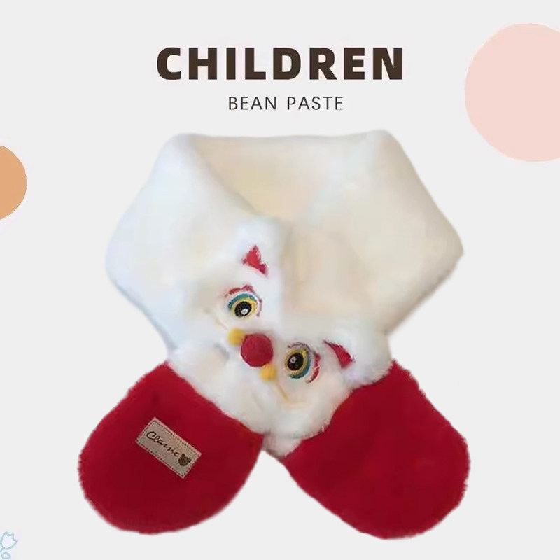 冬季保暖大红新年款拼接儿童毛绒帽子围巾卡通仿兔毛宝宝保暖围脖,童装/婴儿装/亲子装,围巾,淘宝优惠券,粉丝福利购,淘宝优惠卷