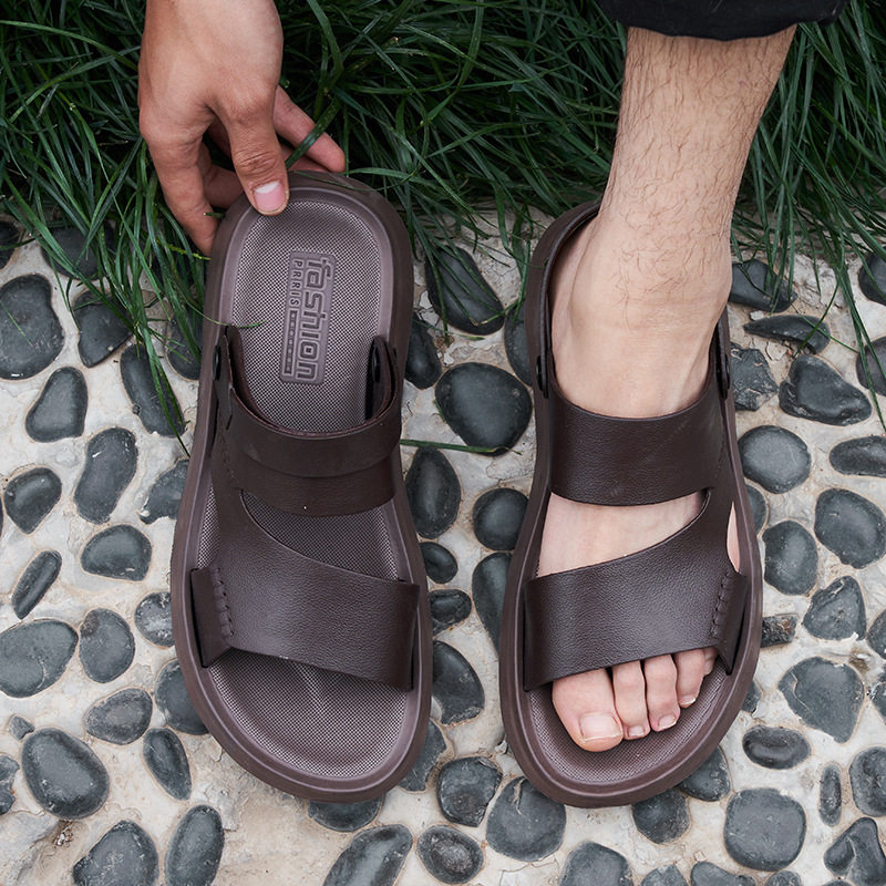 SUMMER MENS NEW BEACH SHOES SANDALS OUTDOOR WEAR NON-SLIP SOFT SOLES SOFT SURFACES CASUAL WEARABLE FASHION MENS SLIPPERS