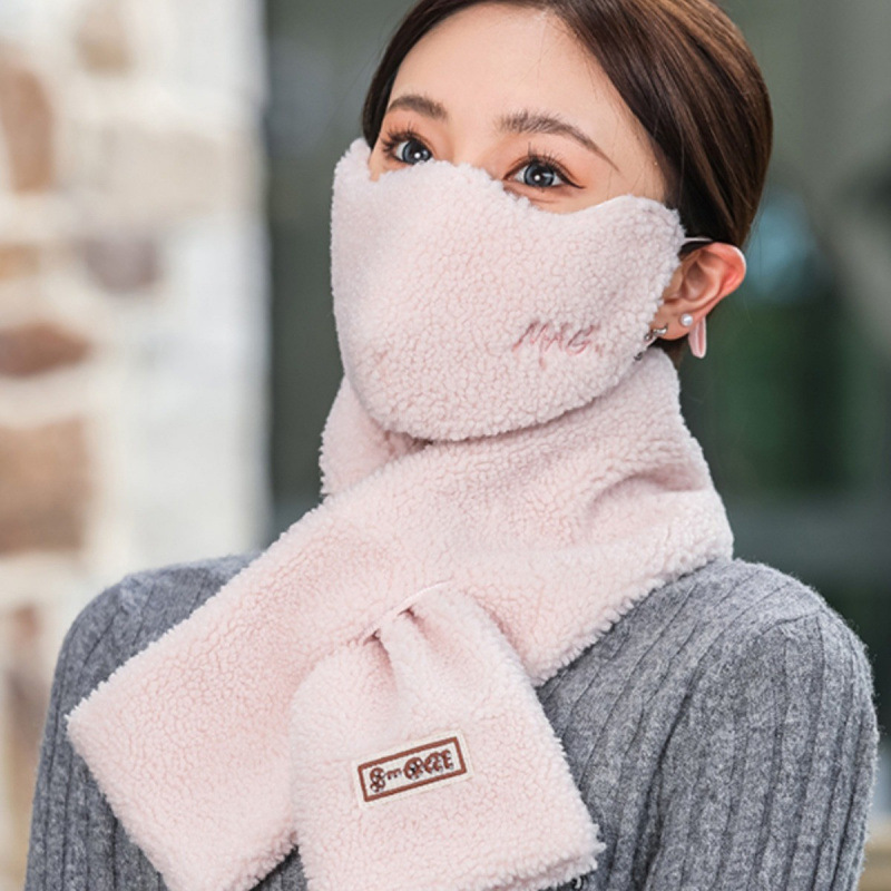 2025保暖口罩女冬季加厚围巾防风防寒户外骑