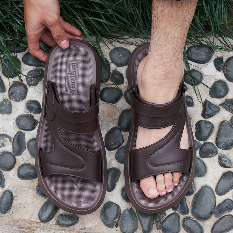 SUMMER MENS NEW BEACH SHOES SANDALS OUTDOOR WEAR NON-SLIP SOFT SOLES SOFT SURFACES CASUAL WEARABLE FASHION MENS SLIPPERS