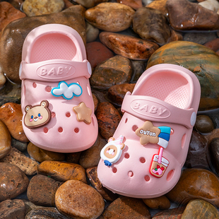 儿童洞洞鞋女孩夏季外穿可爱凉鞋婴幼儿宝宝鞋子男孩室内防滑拖鞋