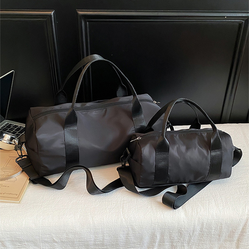 2025新款大容量旅行包男女手提包斜挎健身包黑色运动包轻便行李袋