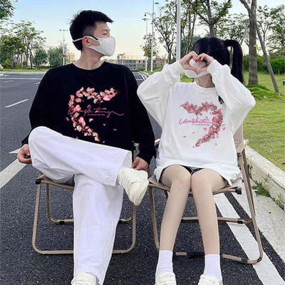 情侣装山东即墨高级感卫衣女小个子爆款简约百搭加绒加厚上衣冬季