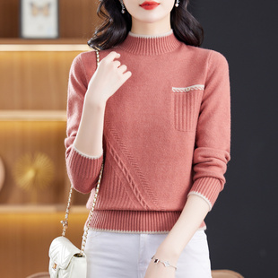 广州十三行*上衣高端秋装女大朗不起球毛衣针织衫深圳南油小衫