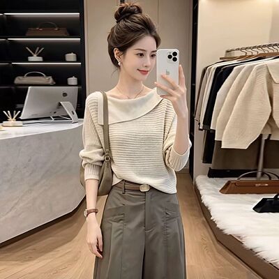 深圳南油大朗桐乡高端毛衣不起球针织衫女秋冬欧货广州十三行女装