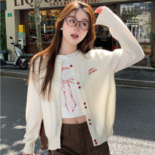 2026新款外套针织衫开衫薄款上衣女东莞大朗不起球短款小个子毛衣