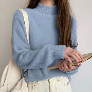 东莞大朗毛衣不起球新款正品秋冬十三行高领加绒加厚针织打底衫女