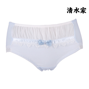 【风琴褶子】精致网纱风琴褶小蝴蝶结 透气纯棉少女内裤 气质软妹