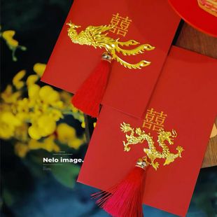 龙凤主持手卡婚礼誓言卡红色高级结婚誓词致辞订婚新郎新娘告白书