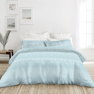 Natural Home/自然怡家几何简约四件套纯棉床笠全棉被套