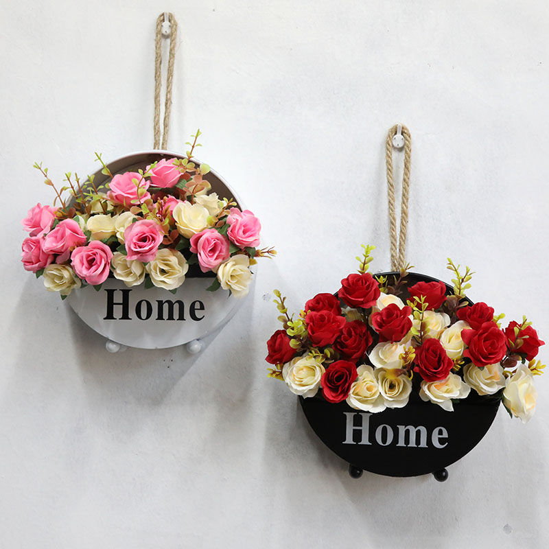 新年春节 室内房间墙面装饰挂花餐厅店铺墙壁创意挂件客厅挂花篮