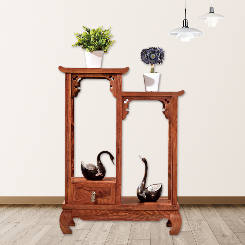 风多层花架红木新中式