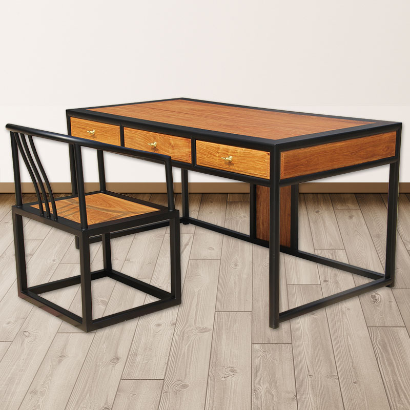 卯榫刺猬紫檀新中式风书桌