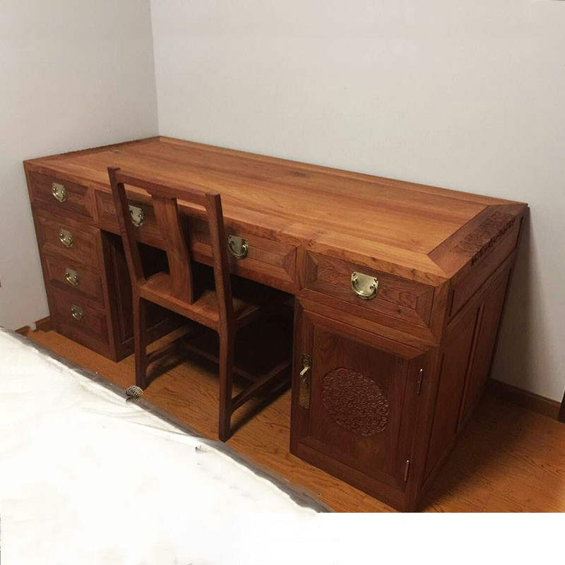 厚泰自古堂新中式风大果紫檀书桌