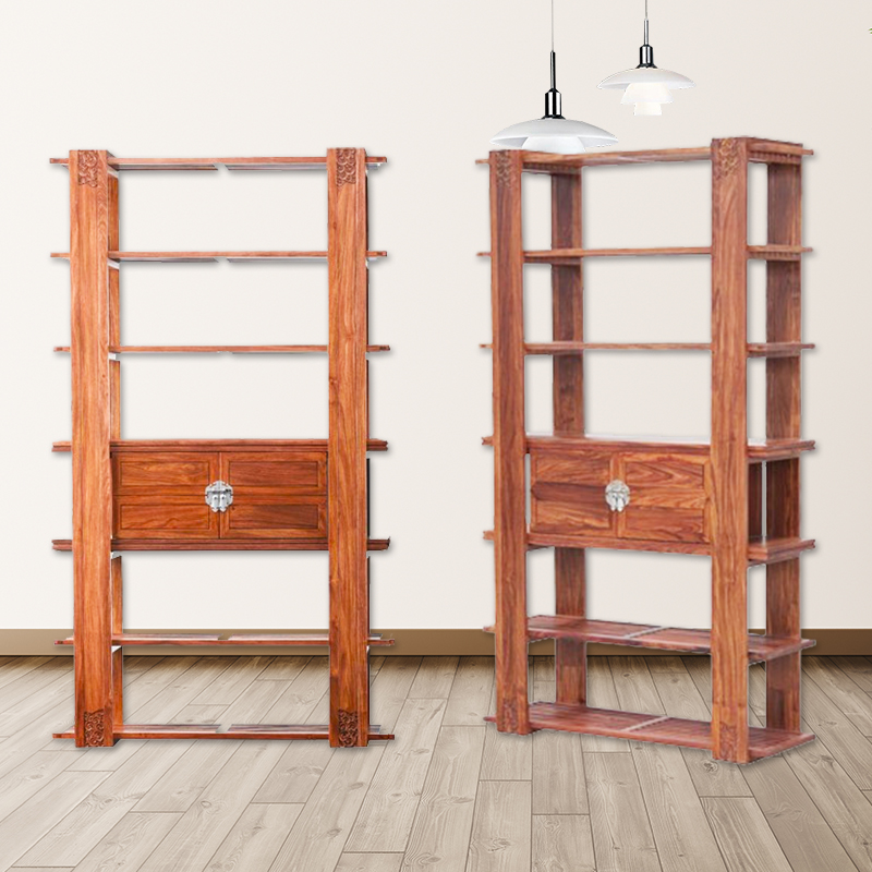 花梨木新中式风刺猬紫檀书架