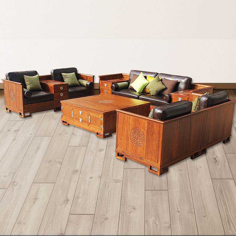 京瓷花好月圆新款沙发茶几组合新中式刺猬紫檀苏梨全屋红木家具