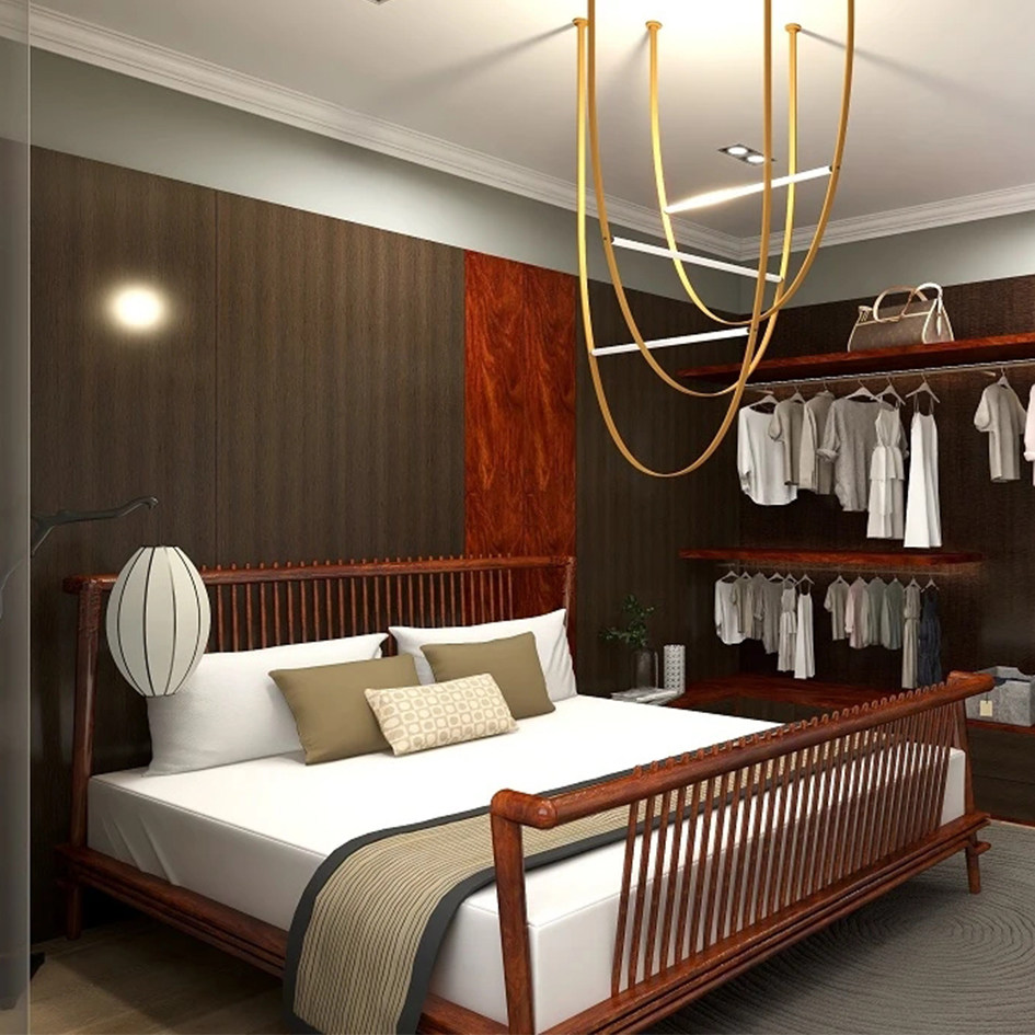 京瓷红木家具刺猬紫檀床实木床头柜新中式金樽床出人头地双人大床