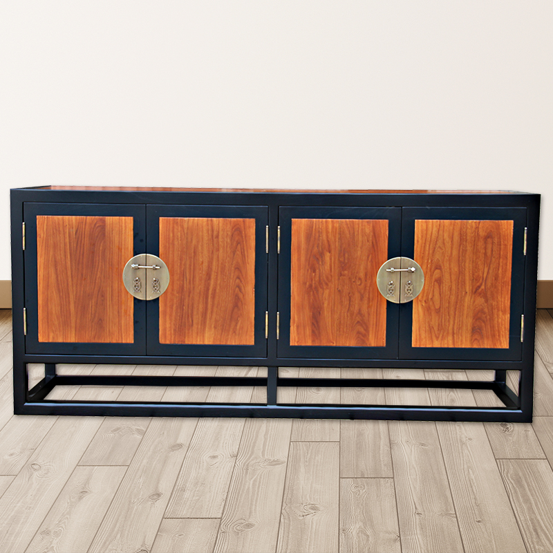 新中式风大小户型老榆木储物柜