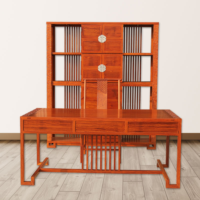 厚泰自古堂红木家具新中式书桌