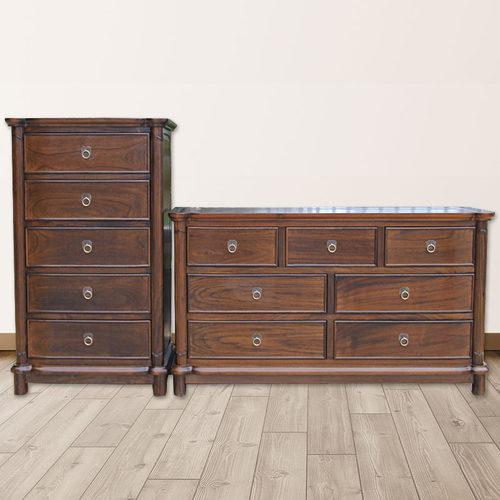 新中式风古夷苏木禅意五斗柜