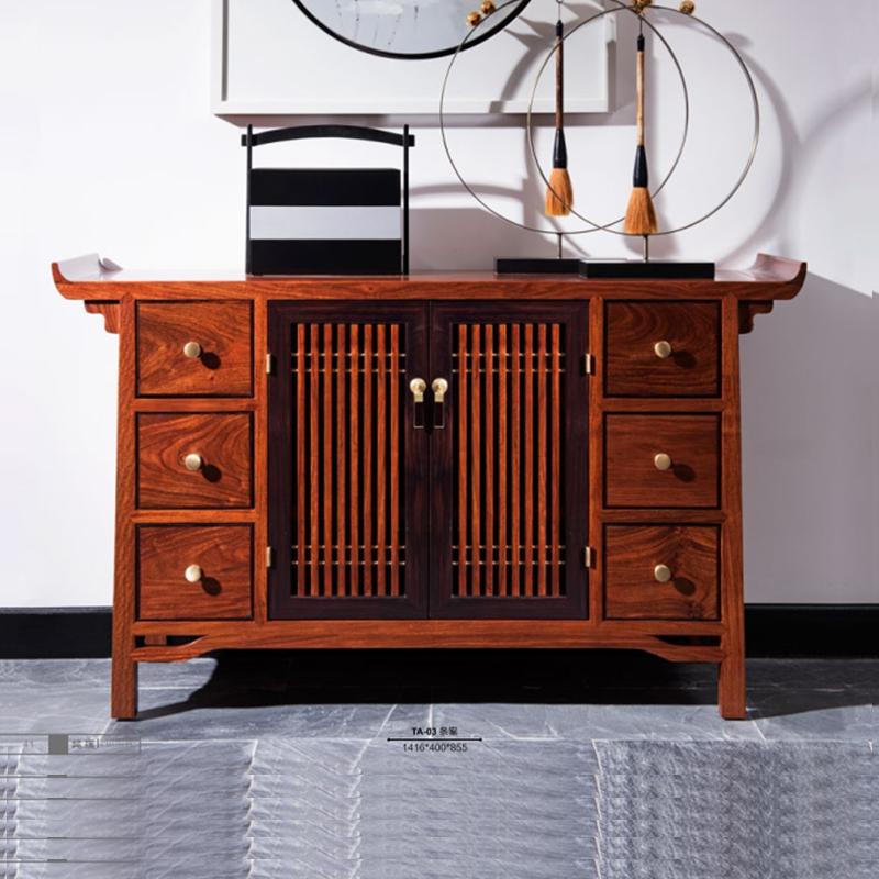 刺猬紫檀新中式条案餐边柜