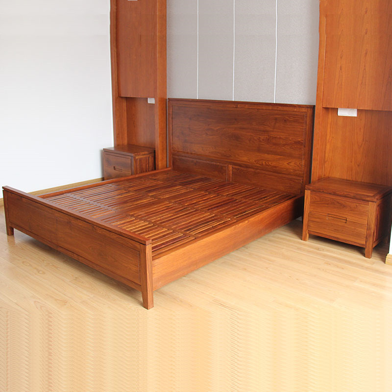 新中式风刺猬紫檀主卧双人实木床