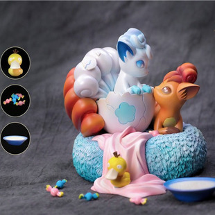 Fantasy幻想屋 孵化冰六尾 火六尾 手办