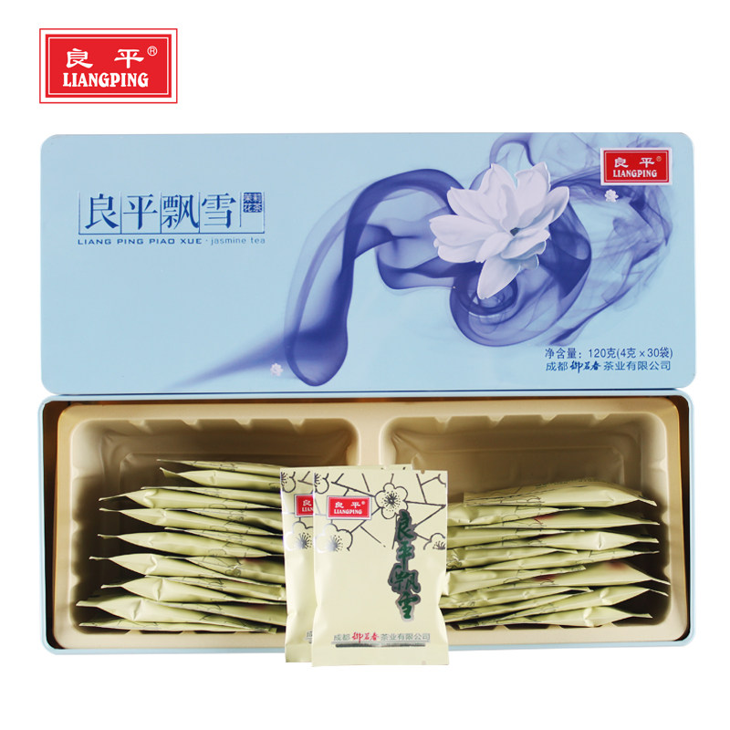 良平四川飘雪茉莉花茶2026新茶高山云雾茶蒙顶山浓香型茶叶120g