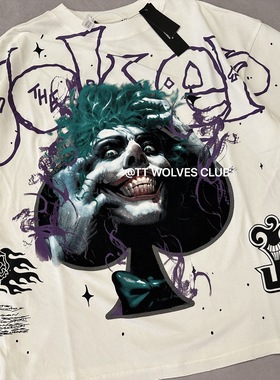 超复杂TTWOLVES小丑CIVIL限定定织全棉水洗男女同款运动短袖D430