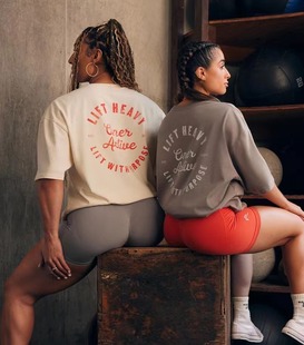 TTWolvesclub超柔软水洗复古宽松大落肩女士定织全棉运动短袖 C73