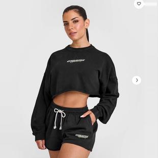 轻薄柔软TTWOLVES全棉水洗抓毛健身运动宽松女士套头无帽卫衣E18