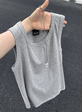 W159夏季背心P21黑色灰色白色M到3XL