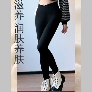 正品 蚕蛹蛋白踩脚外穿打底九分小黑裤 女9259双层丝袜裤 如锦保暖裤