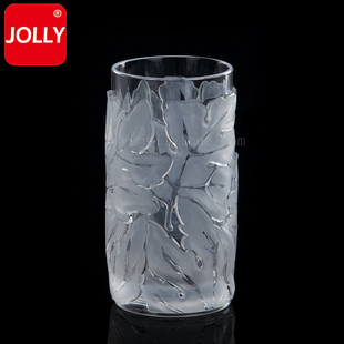 JOLLY 冷水杯 果汁杯 花瓶 雾面树叶长杯 家居厨房精品 礼品