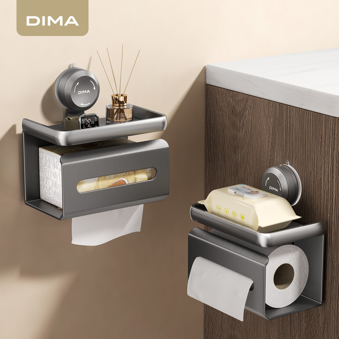 卫生间吸盘纸巾盒免打孔壁挂式厕所抽纸架厕纸放置盒洗手间卷纸架,家庭/个人清洁工具,卷纸器/纸巾架,淘宝优惠券,粉丝福利购,淘宝优惠卷