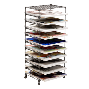 卡纸收纳架画室美术室剪纸多层分类整理架幼儿园美工剪纸画纸隔板