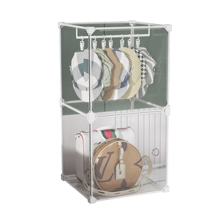 放帽子神器小型桌面单个透明包包防尘柜家用多功能挂架帽子收纳柜
