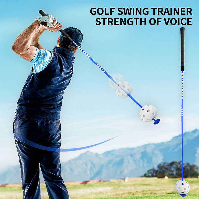 高爾夫洞洞揮桿練習(xí)棒 一號(hào)木練習(xí)室內(nèi)golf發(fā)聲節(jié)奏訓(xùn)練球桿用品