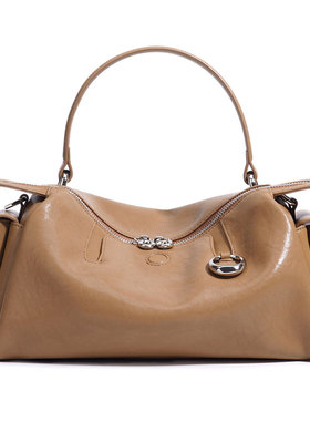 2025新款小众级真皮手提包时尚简约通勤枕头包质感腋下斜挎包女