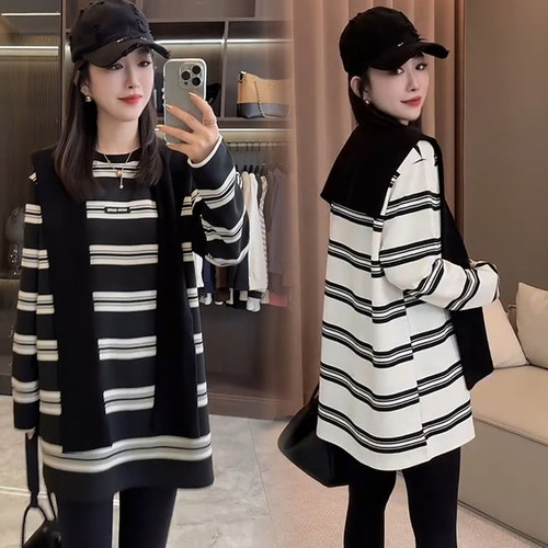 宽松显瘦海军领披肩连衣裙女