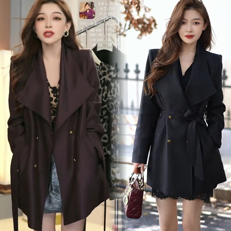 网红新款时尚风衣外套女