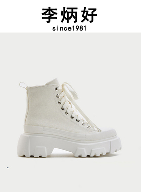 李炳好 手工鞋2024新品时尚圆头绑带靴板鞋靴女AY02TS8N2000