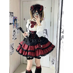 甜辣亚比风摇滚少女小偶像lolita裙圣诞节cos服洛丽塔圣诞节套装