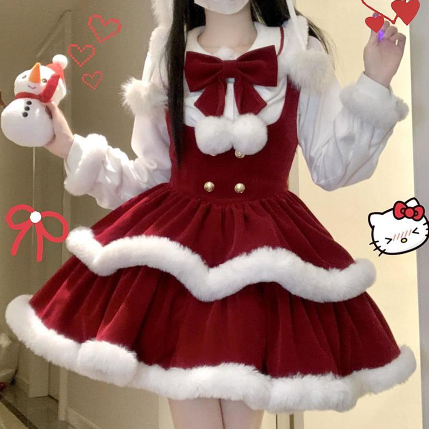 圣诞节cos服饰新年战袍穿搭过年