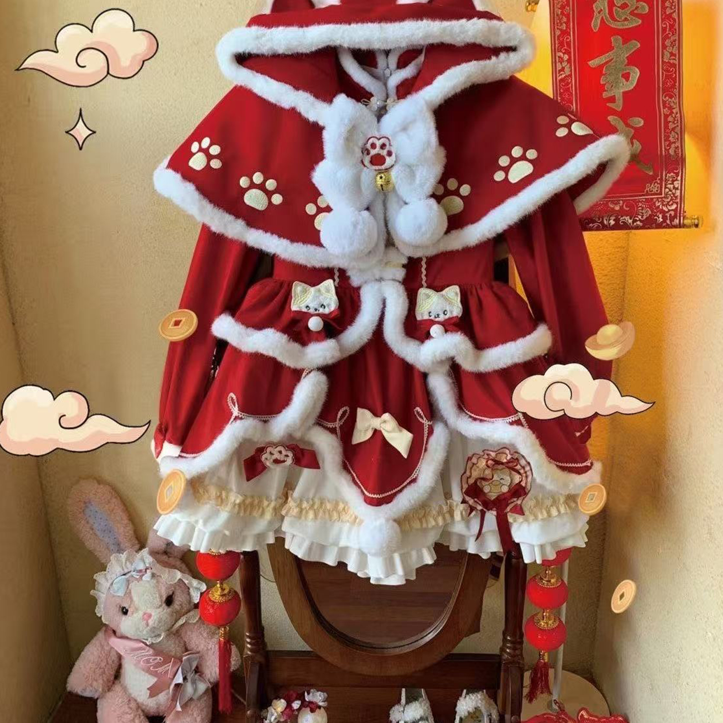 泡泡熊原创设计圣诞节cos洛丽塔