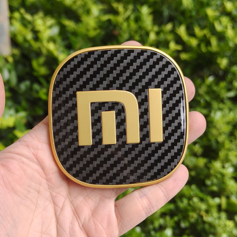 适用小米车标尾贴黑化黑武士金色改装饰碳纤纹维yu7苏su7金属配件