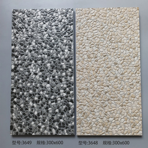 鹅卵石瓷砖300600室外砖阳台防滑