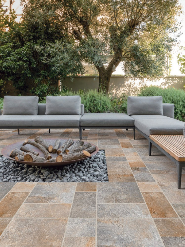 莱姆石拼花地砖室外仿古砖庭院地铺石600600瓷砖12厚度仿石材花园