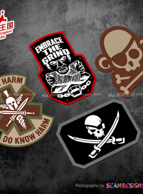 适用milspec战术猴子MSM 水弹士气章军事军标汽车摩托车反光贴纸