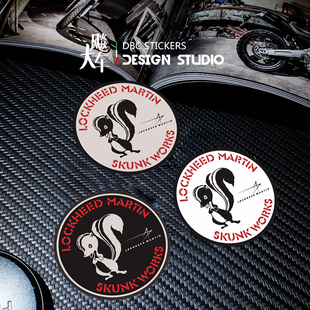 适用洛克希德马丁臭鼬工厂 skunk works军事 军标 汽车装饰贴纸
